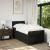 Pat box spring cu saltea, negru, 90x200 cm, textil GartenMobel Dekor