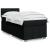 Pat box spring cu saltea, negru, 90x200 cm, textil GartenMobel Dekor