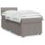 Pat box spring cu saltea, gri taupe, 90x200 cm, textil GartenMobel Dekor