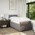 Pat box spring cu saltea, gri taupe, 90x200 cm, textil GartenMobel Dekor
