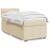 Pat box spring cu saltea, crem, 90x200 cm, textil GartenMobel Dekor