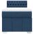 Pat box spring cu saltea, albastru, 90x200 cm, textil GartenMobel Dekor