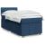 Pat box spring cu saltea, albastru, 90x200 cm, textil GartenMobel Dekor