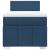 Pat box spring cu saltea, albastru, 100x200 cm, textil GartenMobel Dekor