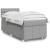 Pat box spring cu saltea, gri deschis, 100x200 cm, textil GartenMobel Dekor
