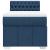 Pat box spring cu saltea, albastru, 100x200 cm, textil GartenMobel Dekor