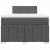 Pat box spring cu saltea, gri închis, 120x190 cm, textil GartenMobel Dekor