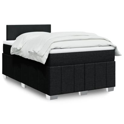 Pat box spring cu saltea, negru, 120x190 cm, catifea GartenMobel Dekor