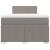 Pat box spring cu saltea, taupe, 120x190 cm material textil GartenMobel Dekor