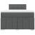 Pat box spring cu saltea, gri închis, 120x190 cm, textil GartenMobel Dekor