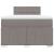 Pat box spring cu saltea, taupe, 120x190 cm material textil GartenMobel Dekor