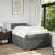 Pat box spring cu saltea, gri închis, 120x190 cm, textil GartenMobel Dekor
