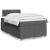 Pat box spring cu saltea, gri închis, 120x190 cm, textil GartenMobel Dekor