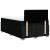 Pat box spring cu saltea, negru, 120x190 cm, catifea GartenMobel Dekor