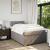 Pat box spring cu saltea, taupe, 120x190 cm material textil GartenMobel Dekor