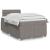 Pat box spring cu saltea, taupe, 120x190 cm material textil GartenMobel Dekor
