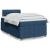 Pat box spring cu saltea, albastru, 120x190 cm, material textil GartenMobel Dekor