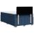 Pat box spring cu saltea, albastru, 120x190 cm, material textil GartenMobel Dekor