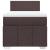 Pat box spring cu saltea, maro închis, 80x200 cm, textil GartenMobel Dekor
