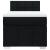 Pat box spring cu saltea, negru, 80x200 cm, textil GartenMobel Dekor