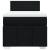 Pat box spring cu saltea, negru, 90x190 cm, textil GartenMobel Dekor
