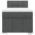 Pat box spring cu saltea, gri închis, 90x190 cm, textil GartenMobel Dekor