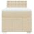 Pat box spring cu saltea, crem, 90x200 cm, textil GartenMobel Dekor