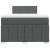 Pat box spring cu saltea, gri închis, 120x190 cm, textil GartenMobel Dekor