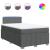 Pat box spring cu saltea, gri închis, 120x190 cm, textil GartenMobel Dekor