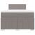 Pat box spring cu saltea, taupe, 120x190 cm material textil GartenMobel Dekor