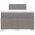 Pat box spring cu saltea, taupe, 120x190 cm material textil GartenMobel Dekor