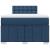 Pat box spring cu saltea, albastru, 120x190 cm, material textil GartenMobel Dekor