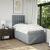 Pat continental cu saltea, gri deschis, 80x200 cm, textil GartenMobel Dekor