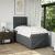 Pat box spring cu saltea, gri închis, 80x200 cm, textil GartenMobel Dekor