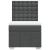 Pat box spring cu saltea, gri închis, 80x200 cm, textil GartenMobel Dekor