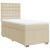 Pat box spring cu saltea, crem, 80x200 cm, textil GartenMobel Dekor