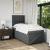 Pat box spring cu saltea, gri închis, 90x200 cm, textil GartenMobel Dekor