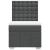 Pat box spring cu saltea, gri închis, 90x200 cm, textil GartenMobel Dekor