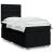 Pat box spring cu saltea, negru, 90x200 cm, textil GartenMobel Dekor