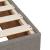 Pat box spring cu saltea, gri taupe, 90x200 cm, textil GartenMobel Dekor