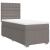 Pat box spring cu saltea, gri taupe, 90x200 cm, textil GartenMobel Dekor