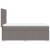 Pat box spring cu saltea, gri taupe, 90x200 cm, textil GartenMobel Dekor