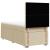 Pat box spring cu saltea, crem, 90x200 cm, textil GartenMobel Dekor