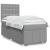 Pat box spring cu saltea, gri deschis, 100x200 cm, textil GartenMobel Dekor