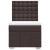 Pat box spring cu saltea, maro închis, 100x200 cm, textil GartenMobel Dekor