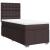 Pat box spring cu saltea, maro închis, 100x200 cm, textil GartenMobel Dekor