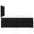 Pat box spring cu saltea, negru, 120x190 cm, catifea GartenMobel Dekor