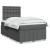 Pat box spring cu saltea, gri închis, 120x190 cm, textil GartenMobel Dekor