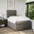 Pat box spring cu saltea, taupe, 120x190 cm material textil GartenMobel Dekor