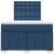 Pat box spring cu saltea, albastru, 120x190 cm, material textil GartenMobel Dekor